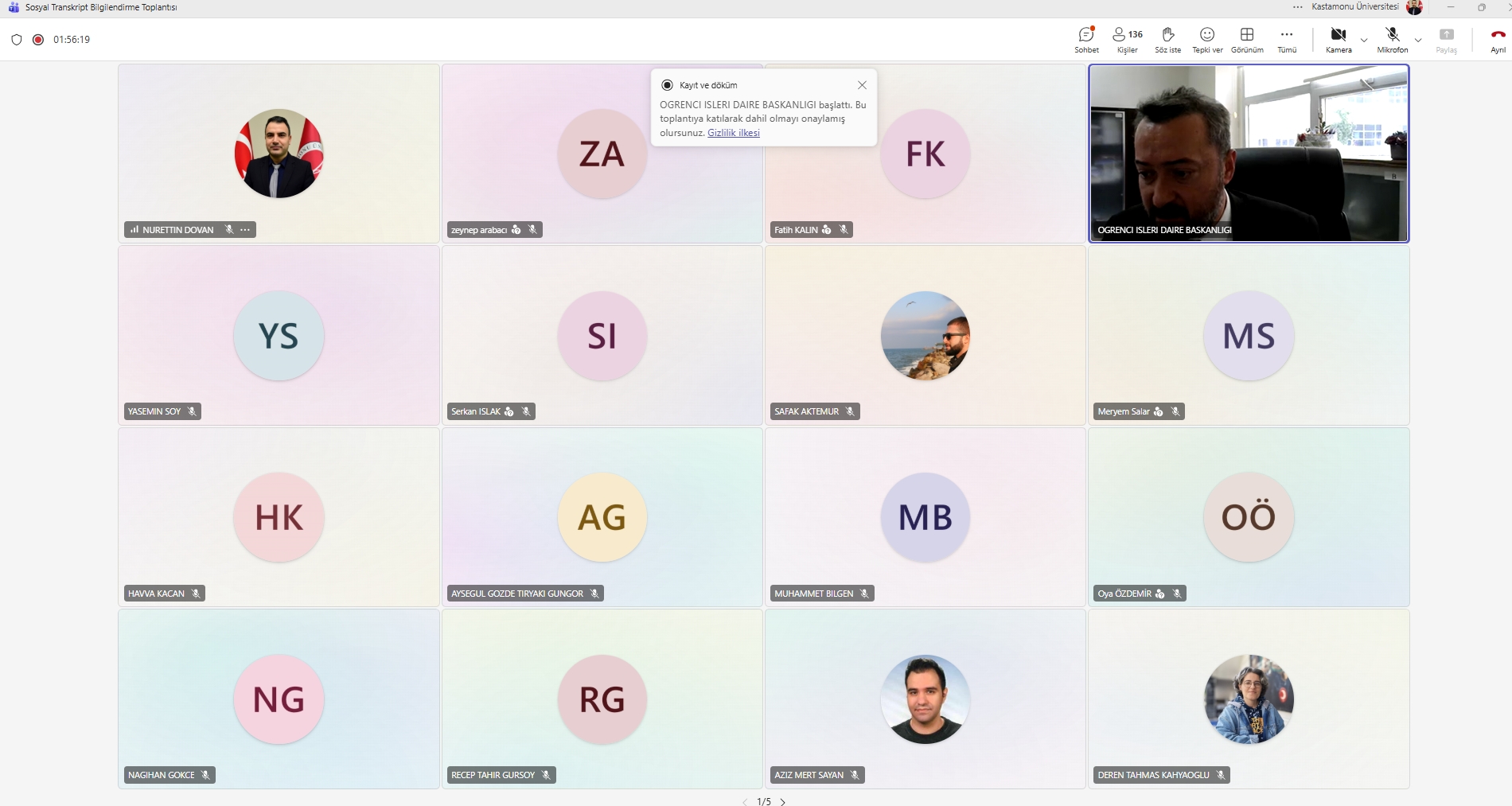Sosyal Transkript Yönergesine İlişkin Online Eğitim Verildi