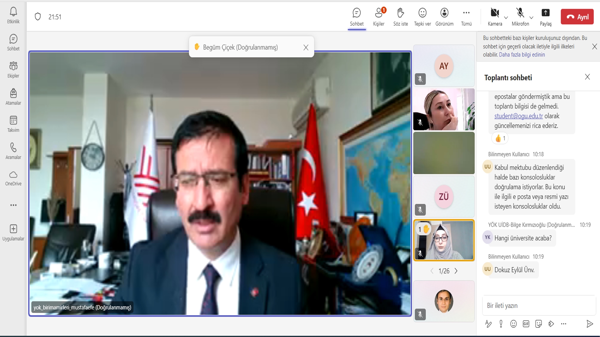 YÖK ULUSLARARASI ÖĞRENCİ İKAMET İZİNLERİ HAKKINDA BİLGİLENDİRME TOPLANTISI